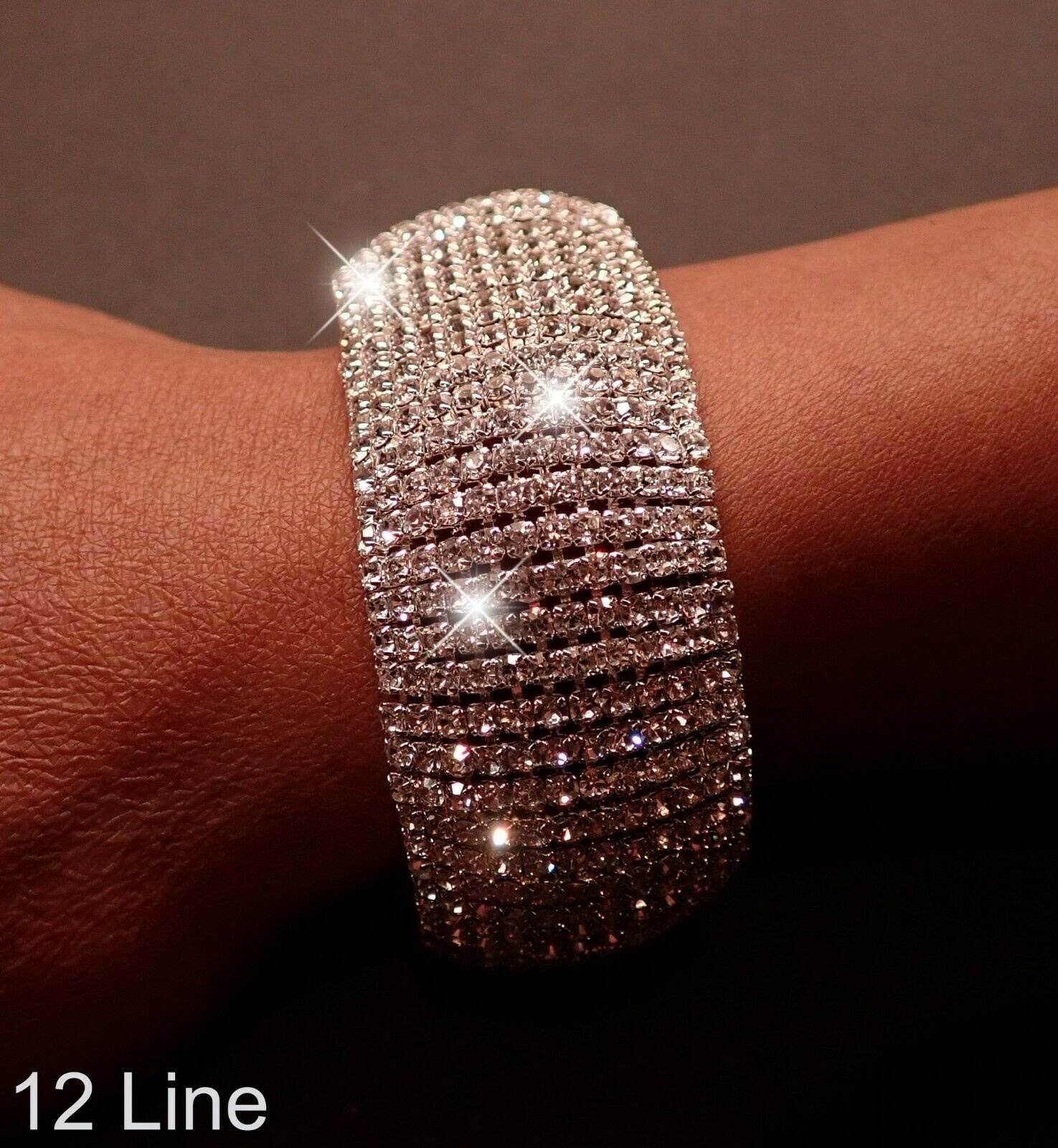 Wide rhinestone clearance bracelet