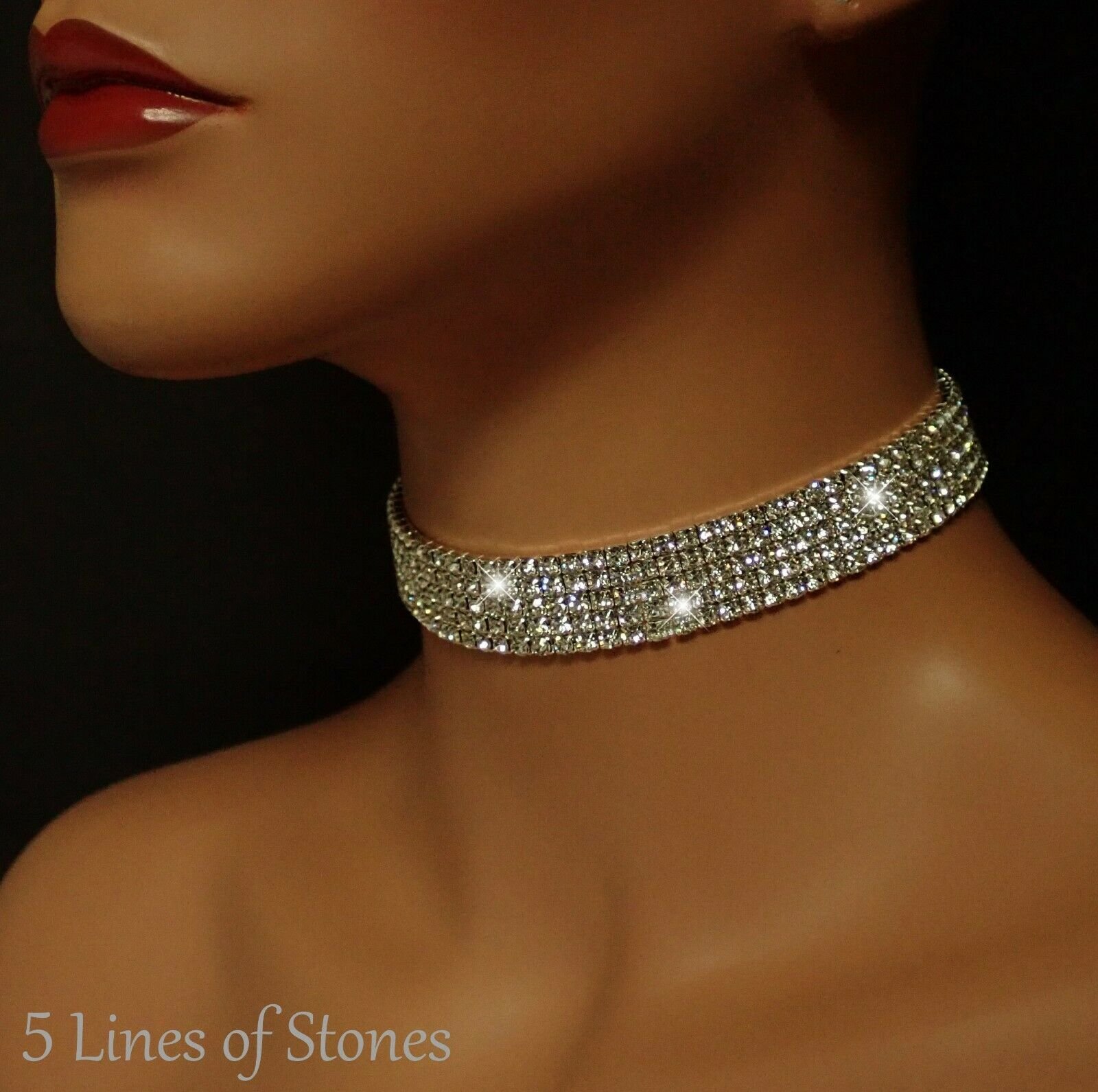 American Diamond Necklace Set - Silver – Kundan Jewellery